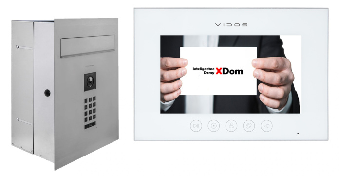 Zestaw wideodomofonu Wi-Fi Vidos skrzynka na listy S14D-SKP monitor M11W-X